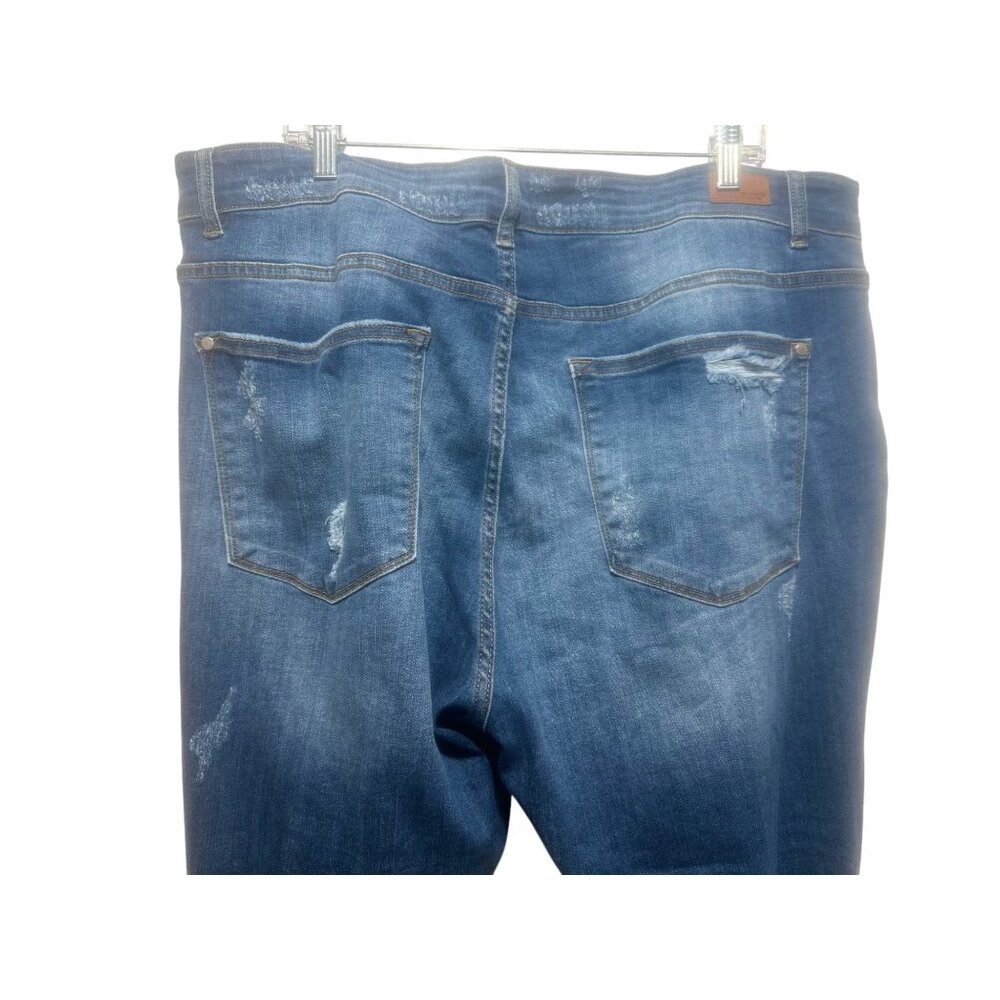 Judy Blue Skinny Fit Jeans Women 22W Blue High Rise Animal Print Patches Stretch - Picture 9 of 11